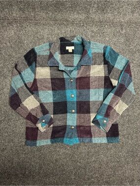 Gingham plaid shacket cottagecore chore barn lightweight layering utility gorp